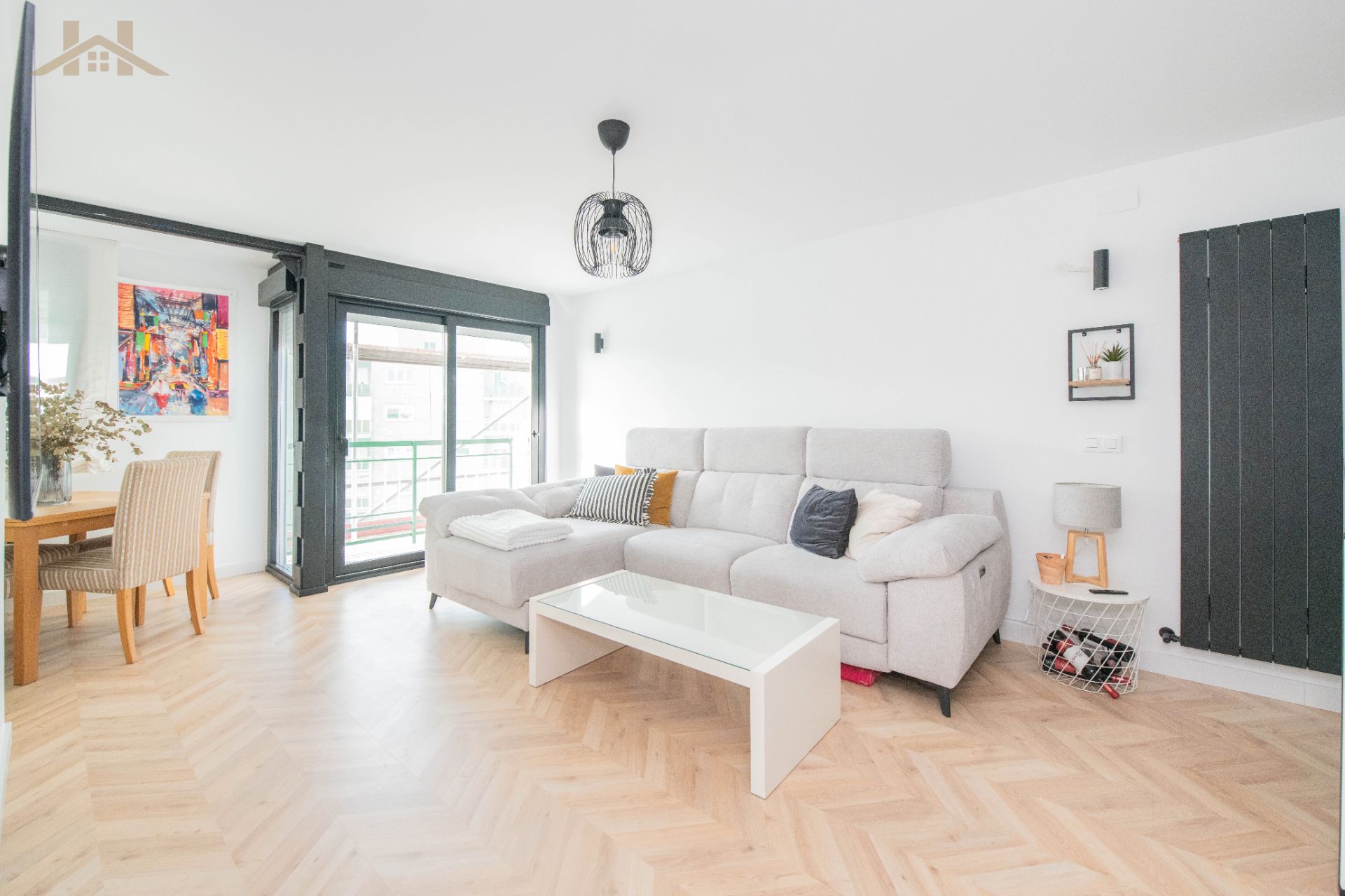 Sala d'estar de Pis en venda en Alcorcón amb Calefacció i Moblat