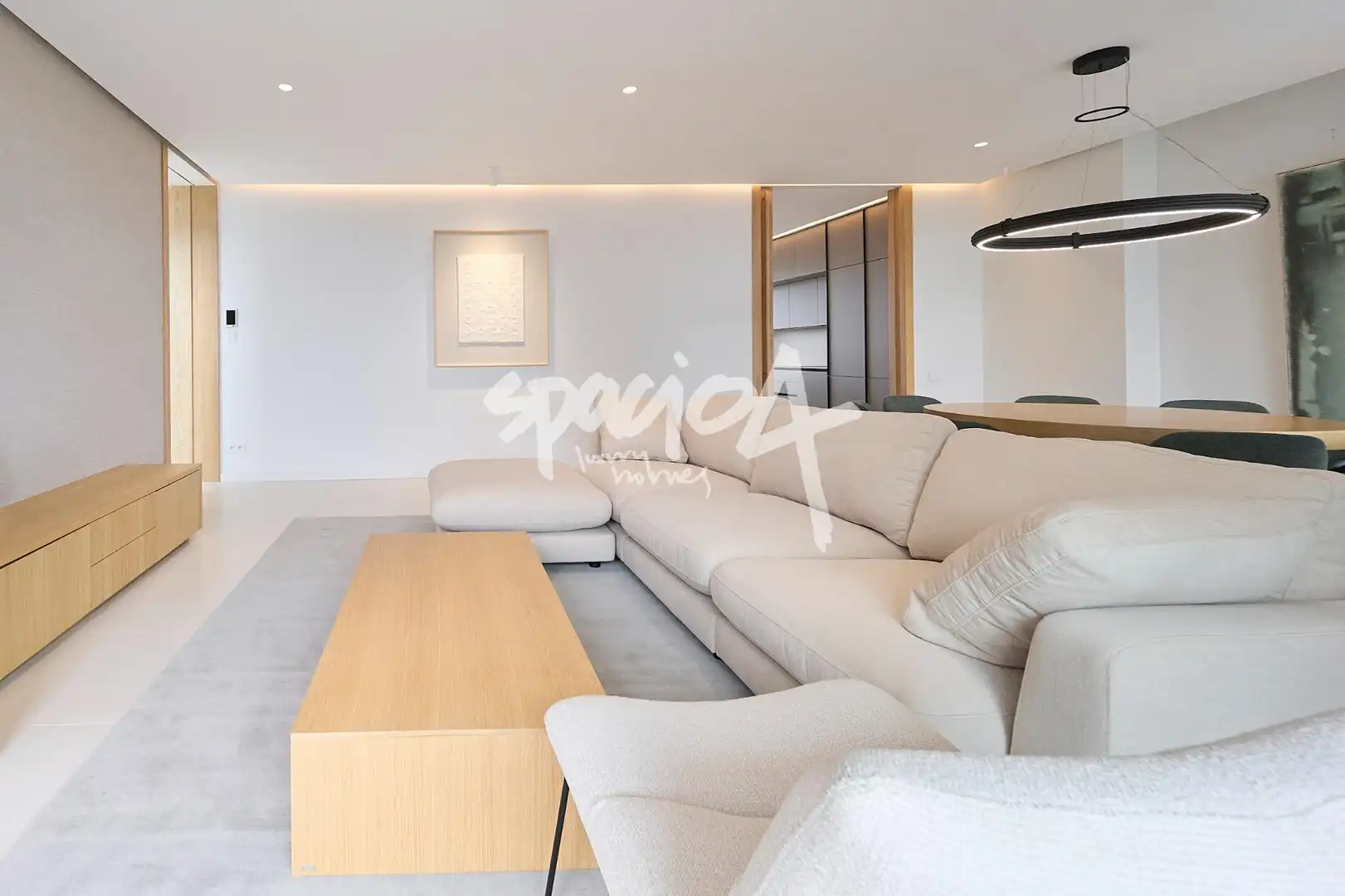 Sala de estar de Ático de alquiler en Pozuelo de Alarcón con Aire acondicionado, Calefacción y Jardín privado
