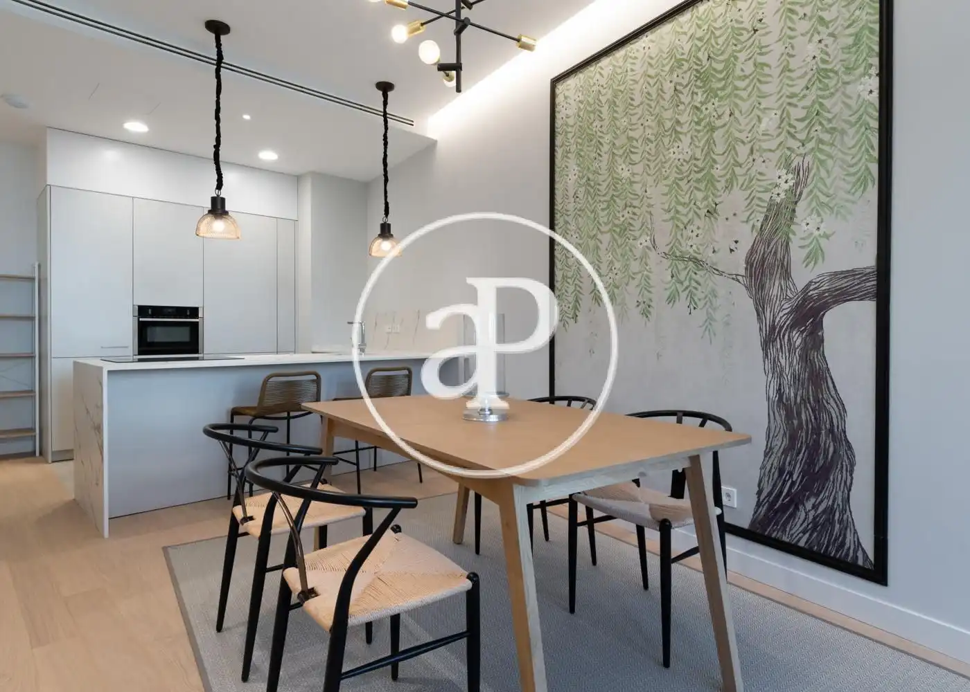 Esszimmer von Wohnung zur Miete in Madrid mit Klimaanlage, Heizung und Privatgarten