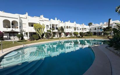 Exterior view of Single-family semi-detached for sale in Estepona  with Private garden, Terrace and Swimming Pool