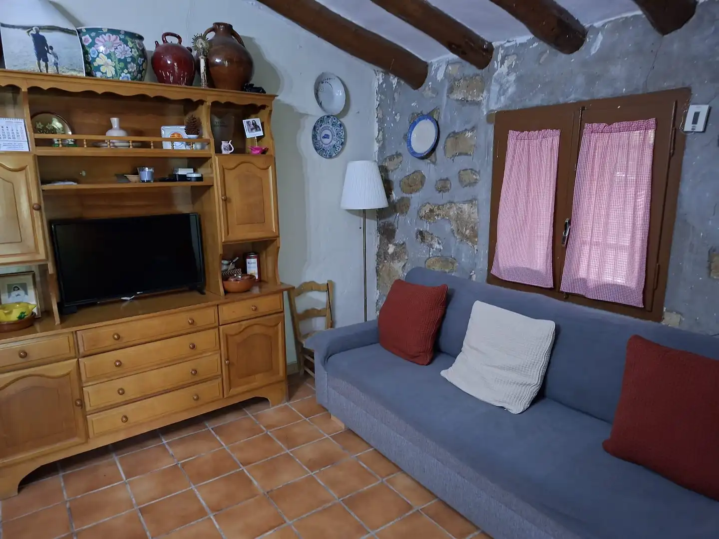 Living room of Country homes for sale in Caspe  with Private garden, Swimming Pool and Furnished