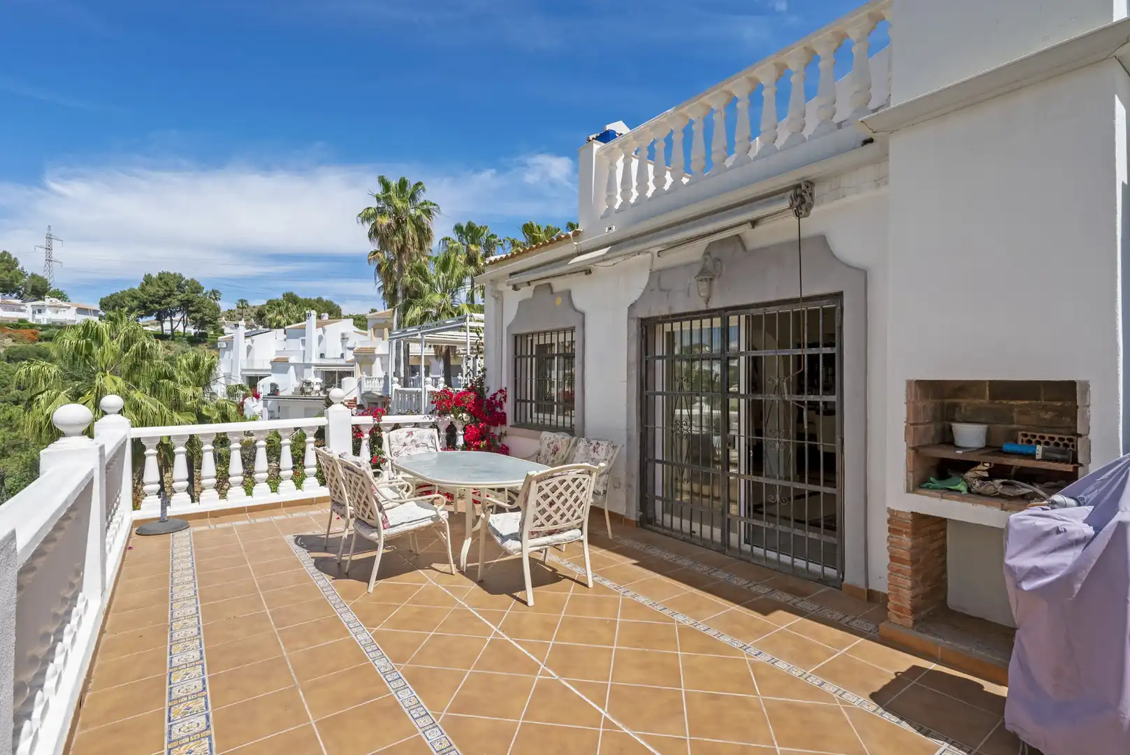Terraza de Casa adosada en venta en Mijas con Aire acondicionado, Jardín privado y Terraza