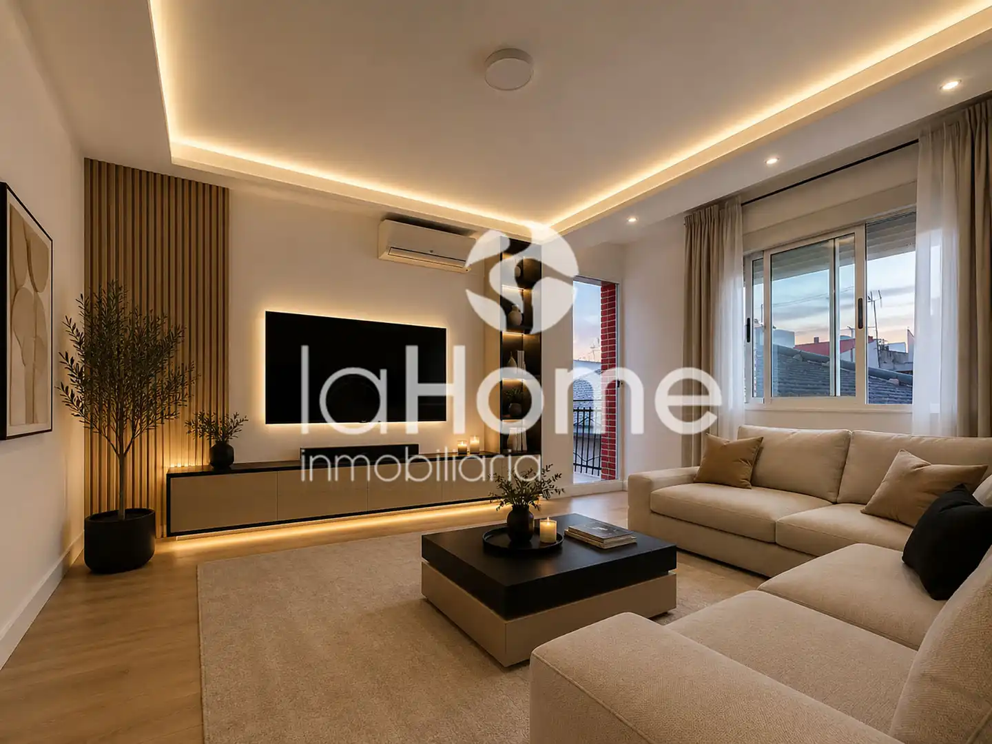 Living room of Flat for sale in Paterna  with Air Conditioner, Parquet flooring and Terrace