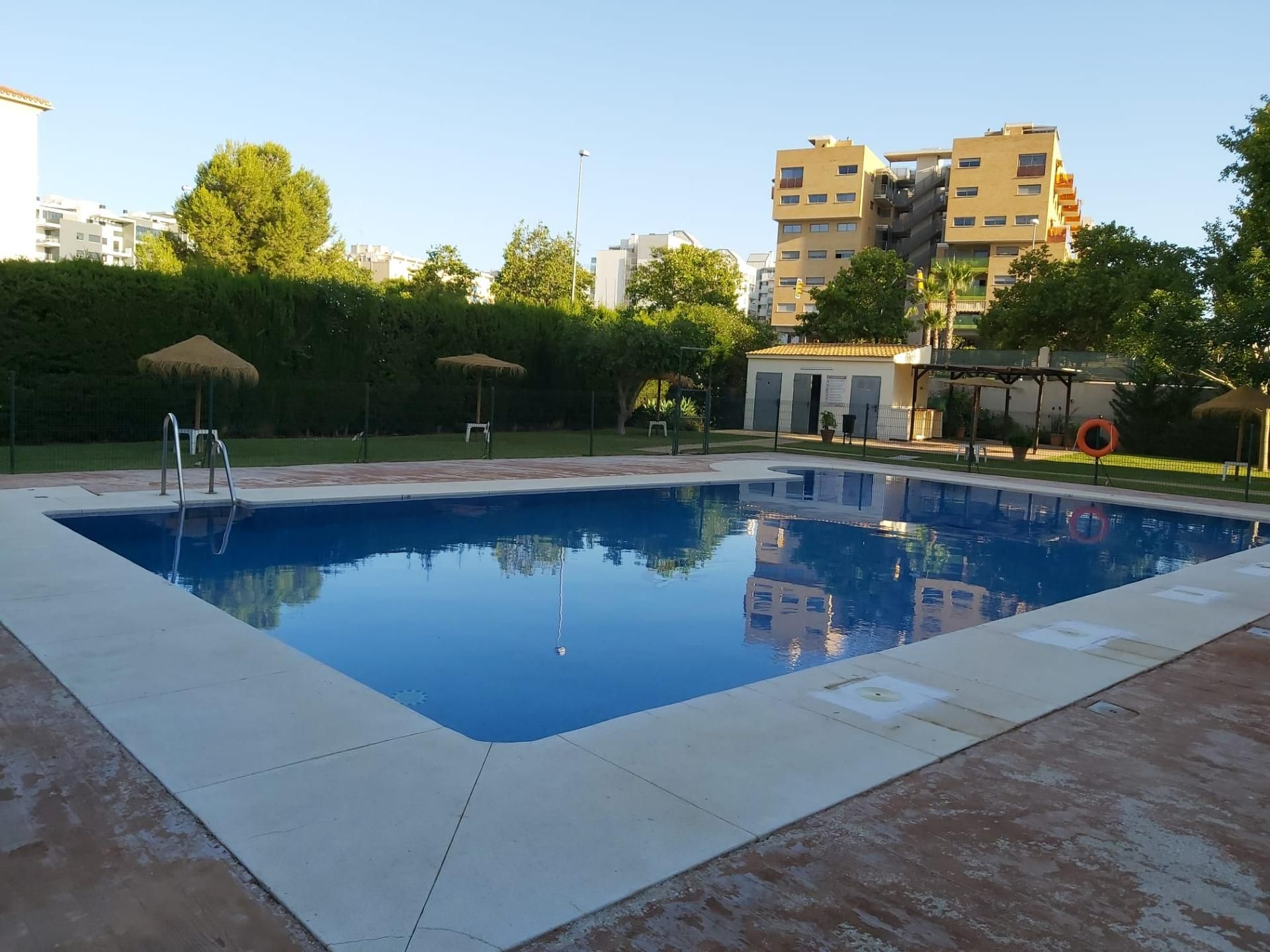 Swimming pool of Flat to rent in Málaga Capital  with Air Conditioner, Private garden and Terrace