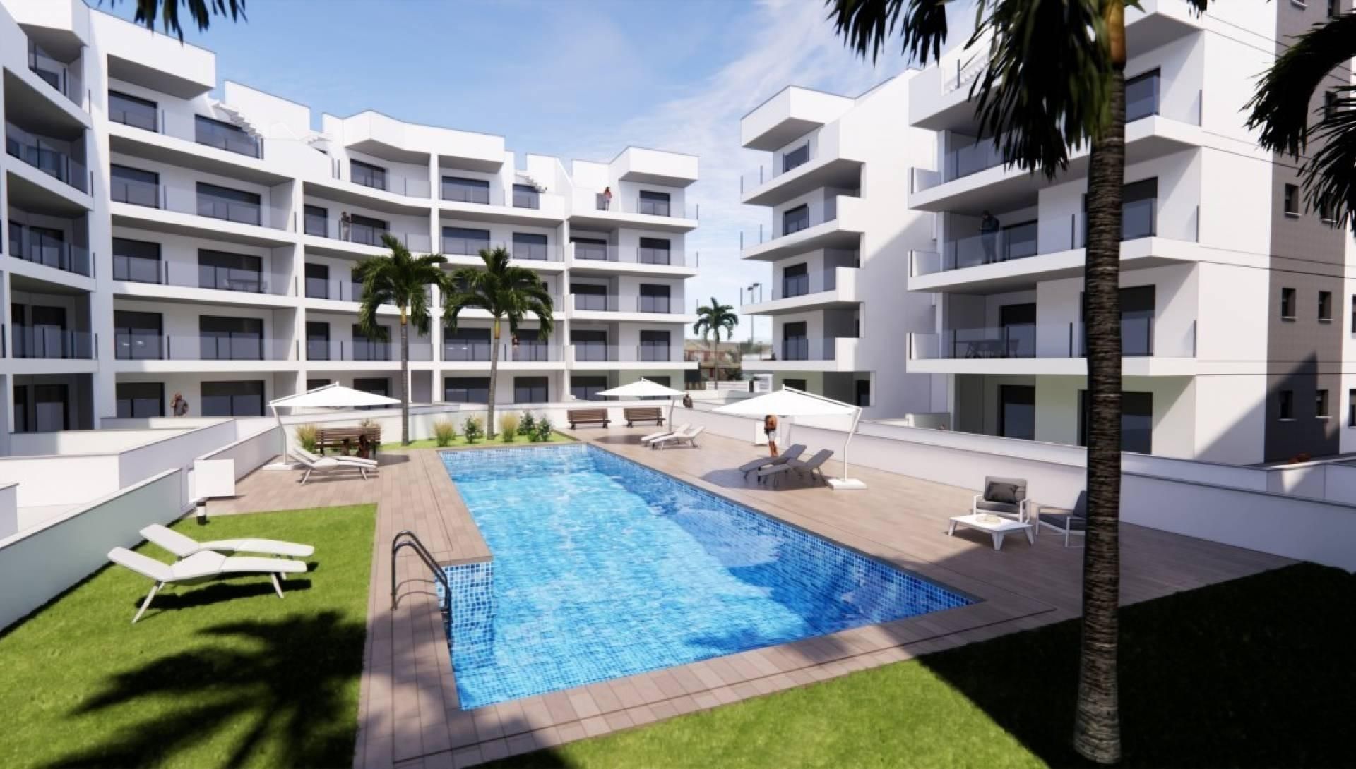Piscina de Apartament en venda en Almoradí amb Aire condicionat, Calefacció i Jardí privat