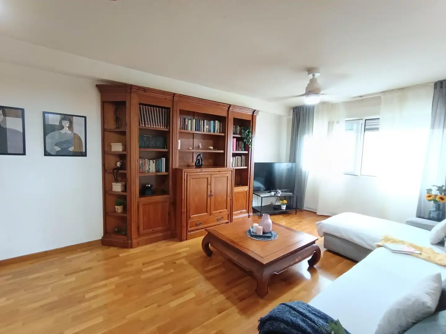 Sala de estar de Piso en venta en Murcia con Aire acondicionado, Parquet y Amueblado