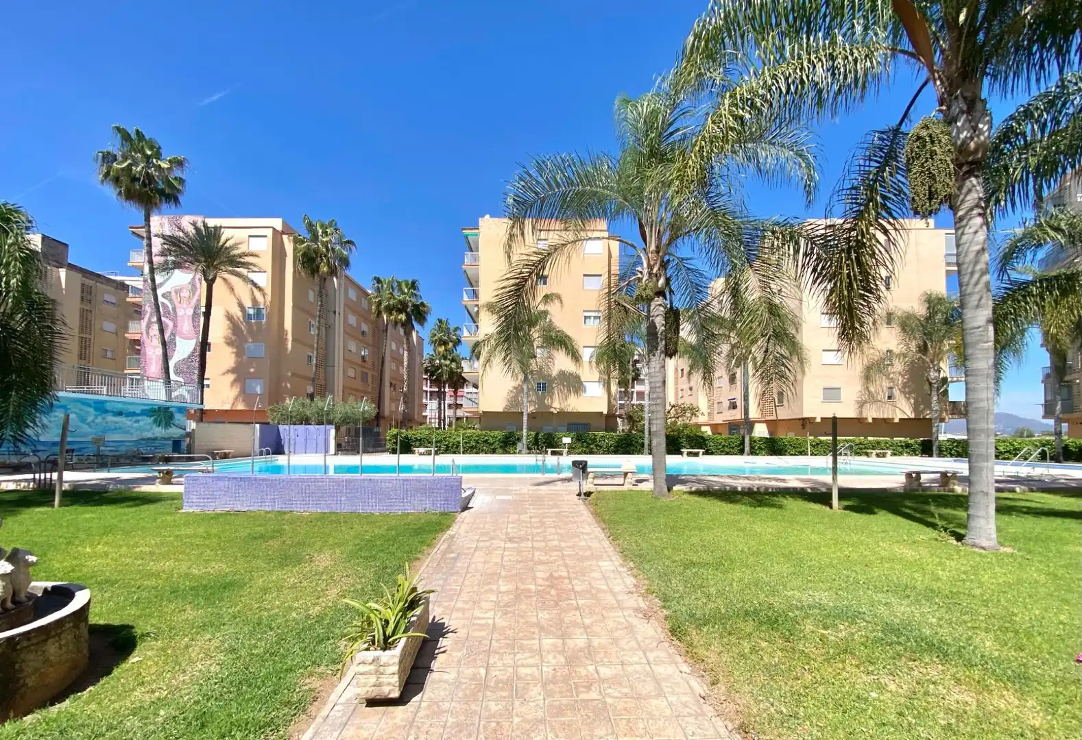 Swimming pool of Flat for sale in La Pobla de Farnals  with Air Conditioner, Private garden and Balcony