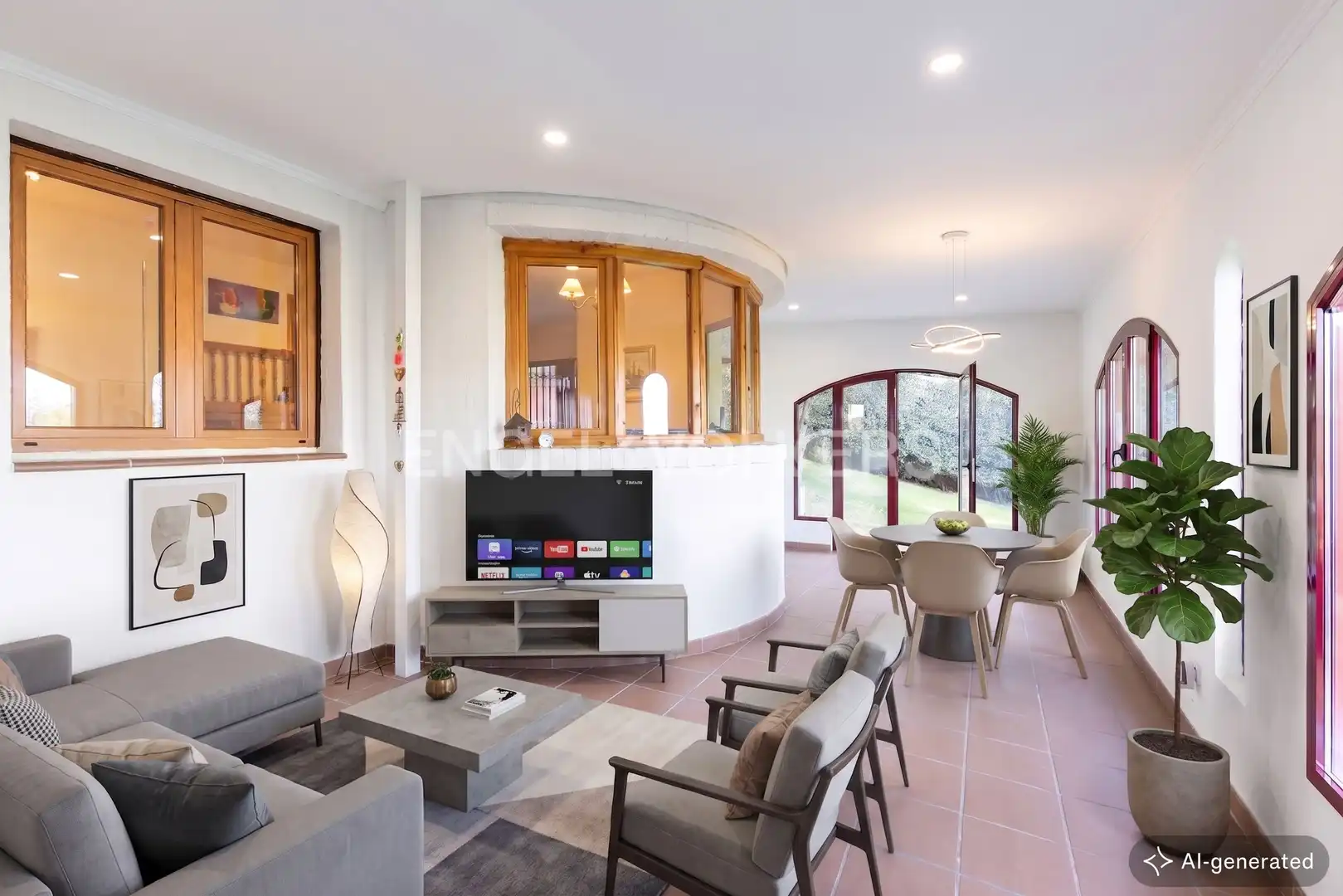 Sala de estar de Casa o chalet en venta en El Casar con Aire acondicionado, Calefacción y Jardín privado