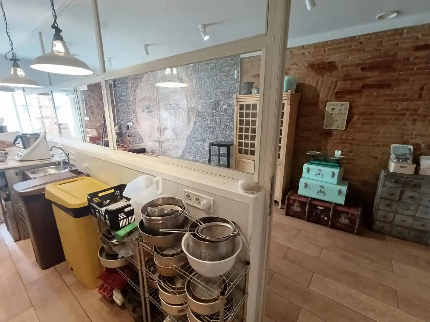 Cocina de Local en traspaso en Barcelona con Aire acondicionado y Amueblado