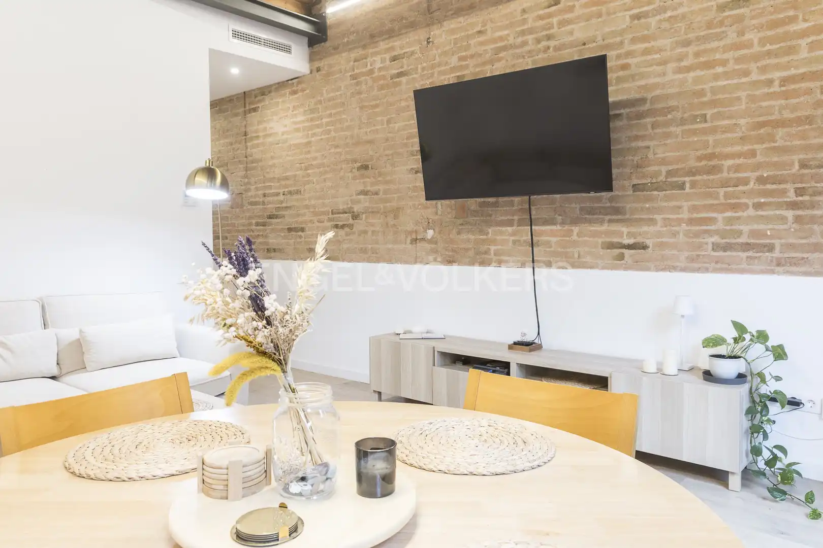 Wohnzimmer von Wohnung zur Miete in Barcelona mit Klimaanlage, Heizung und Parkett