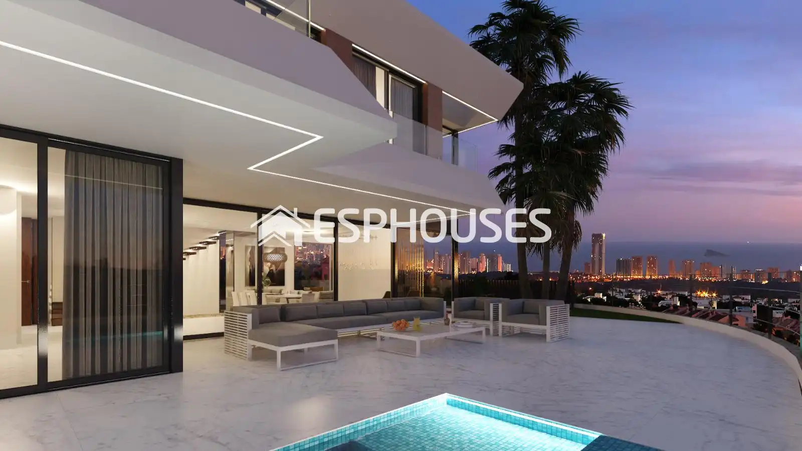 Terrasse von Haus oder Chalet zum Verkauf in Finestrat mit Klimaanlage, Heizung und Abstellraum