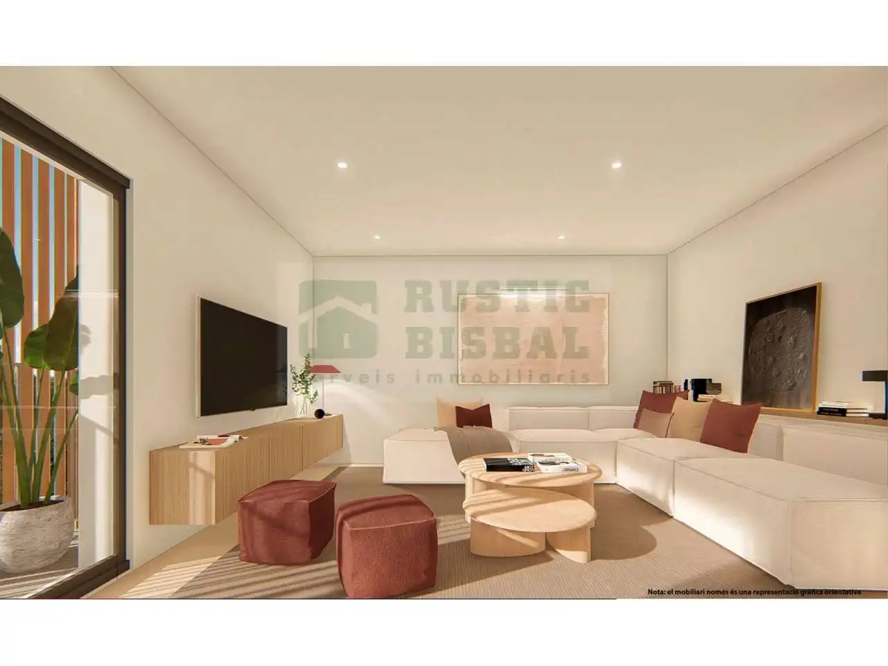 Sala de estar de Piso en venta en La Bisbal d'Empordà con Aire acondicionado, Calefacción y Balcón
