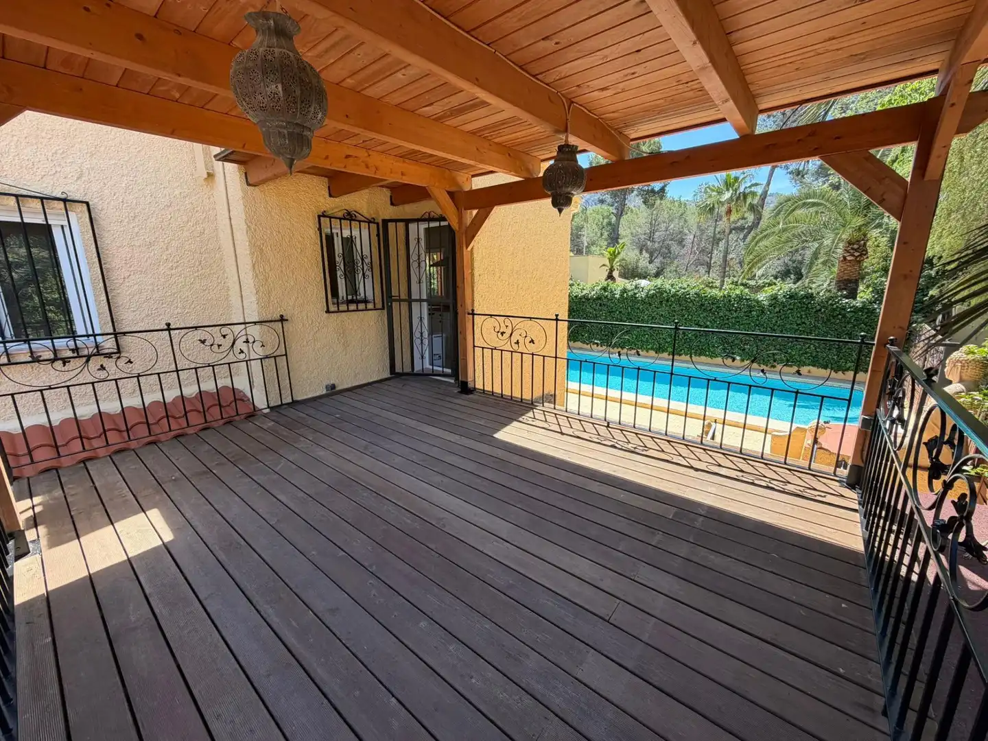 Terraza de Casa o chalet de alquiler en L'Alfàs del Pi con Aire acondicionado, Jardín privado y Piscina