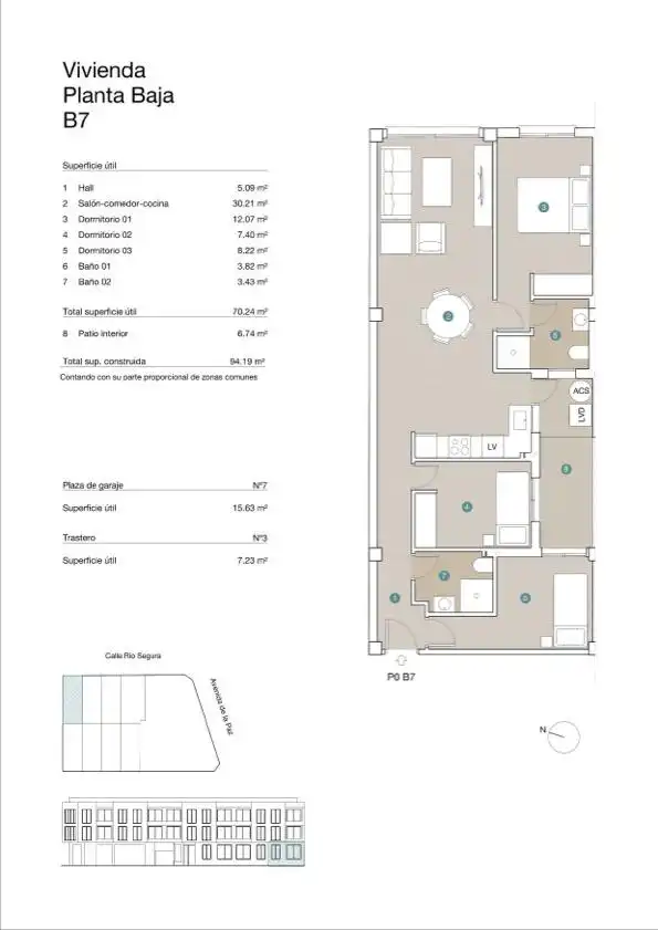 Piso en venta en Jacarilla con Terraza, Piscina y Piscina comunitaria