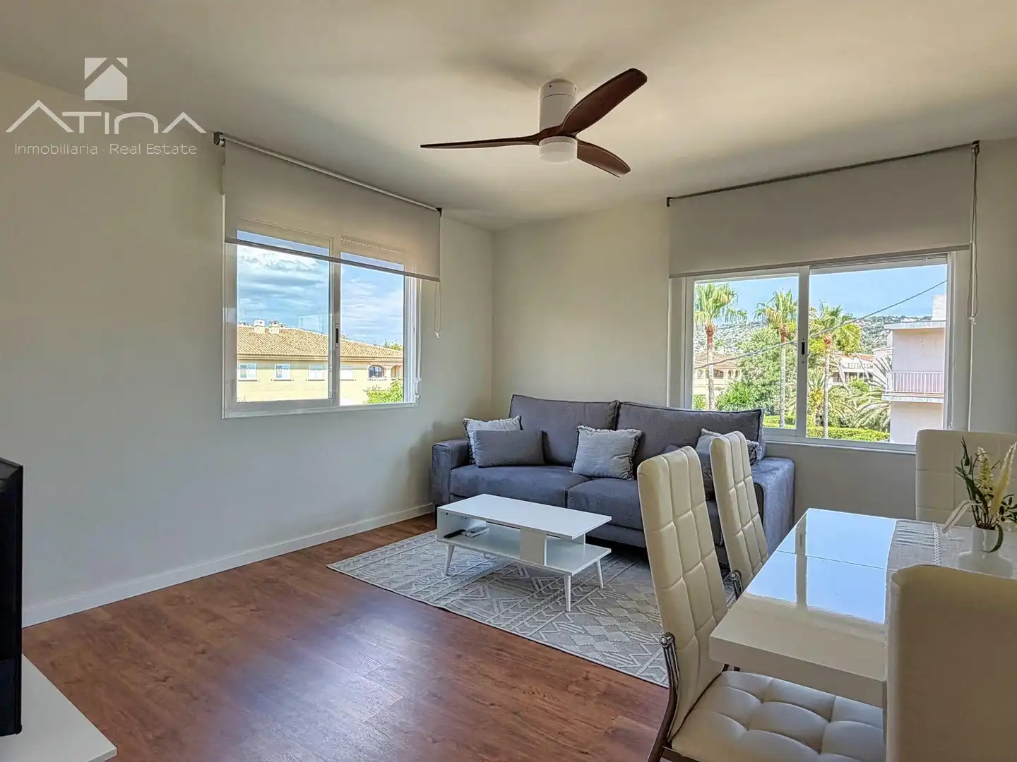 Sala d'estar de Apartament en venda en Jávea / Xàbia amb Aire condicionat, Calefacció i Jardí privat