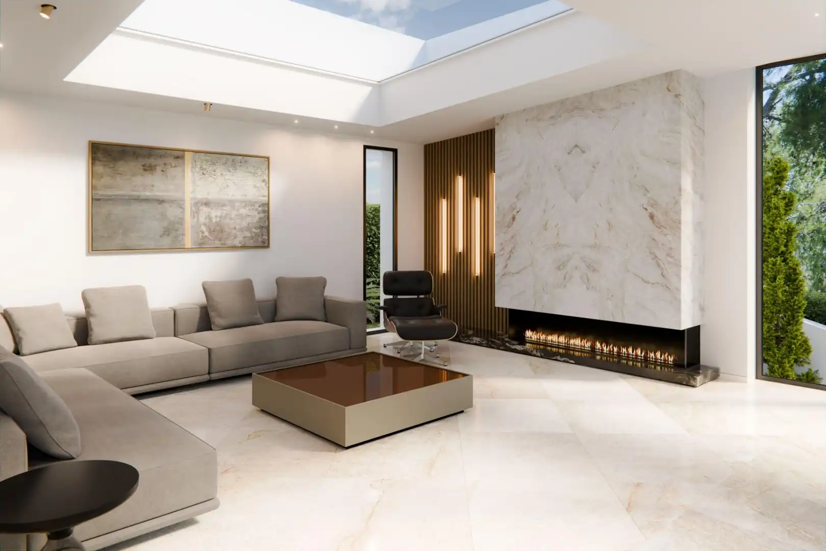 Sala de estar de Casa o chalet en venta en Calvià con Aire acondicionado, Calefacción y Jardín privado