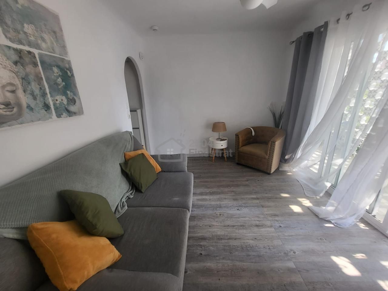 Sala d'estar de Pis en venda en Finestrat amb Aire condicionat, Terrassa i Moblat