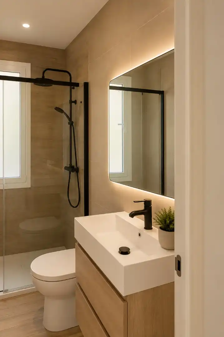 Bathroom of Flat for rent in Madrid  with Air Conditioner, Heating and Furnished