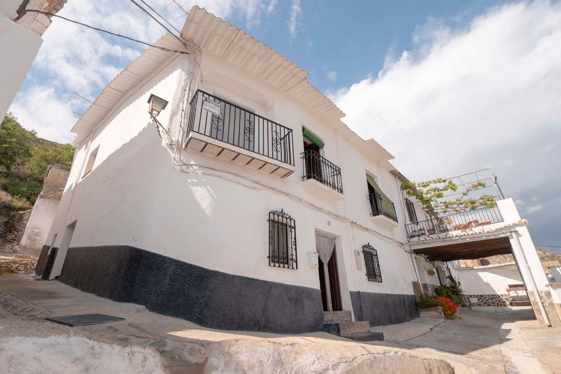 Exterior view of Single-family semi-detached for sale in Lobras  with Storage room, Furnished and Balcony