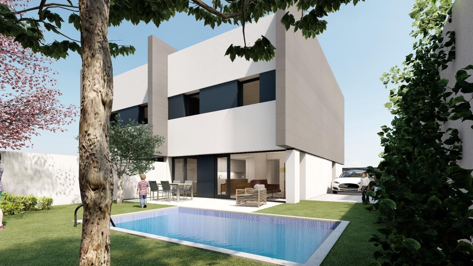 Exterior view of Single-family semi-detached for sale in Cambrils  with Air Conditioner, Heating and Private garden