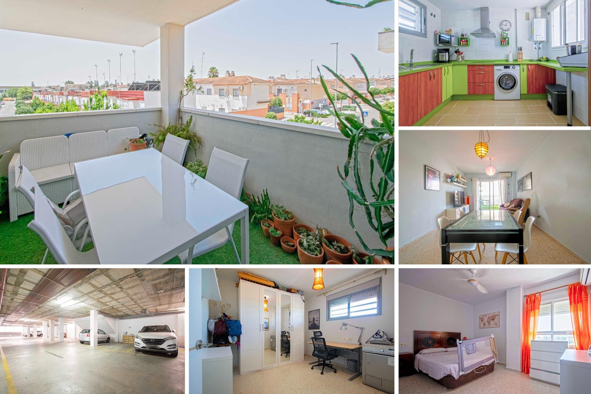 Exterior view of Flat for sale in Almensilla  with Air Conditioner, Private garden and Terrace