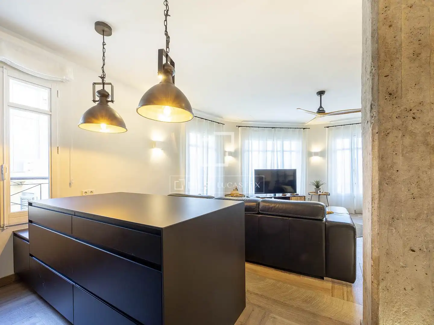 Sala de estar de Piso de alquiler en Valencia con Aire acondicionado, Calefacción y Parquet