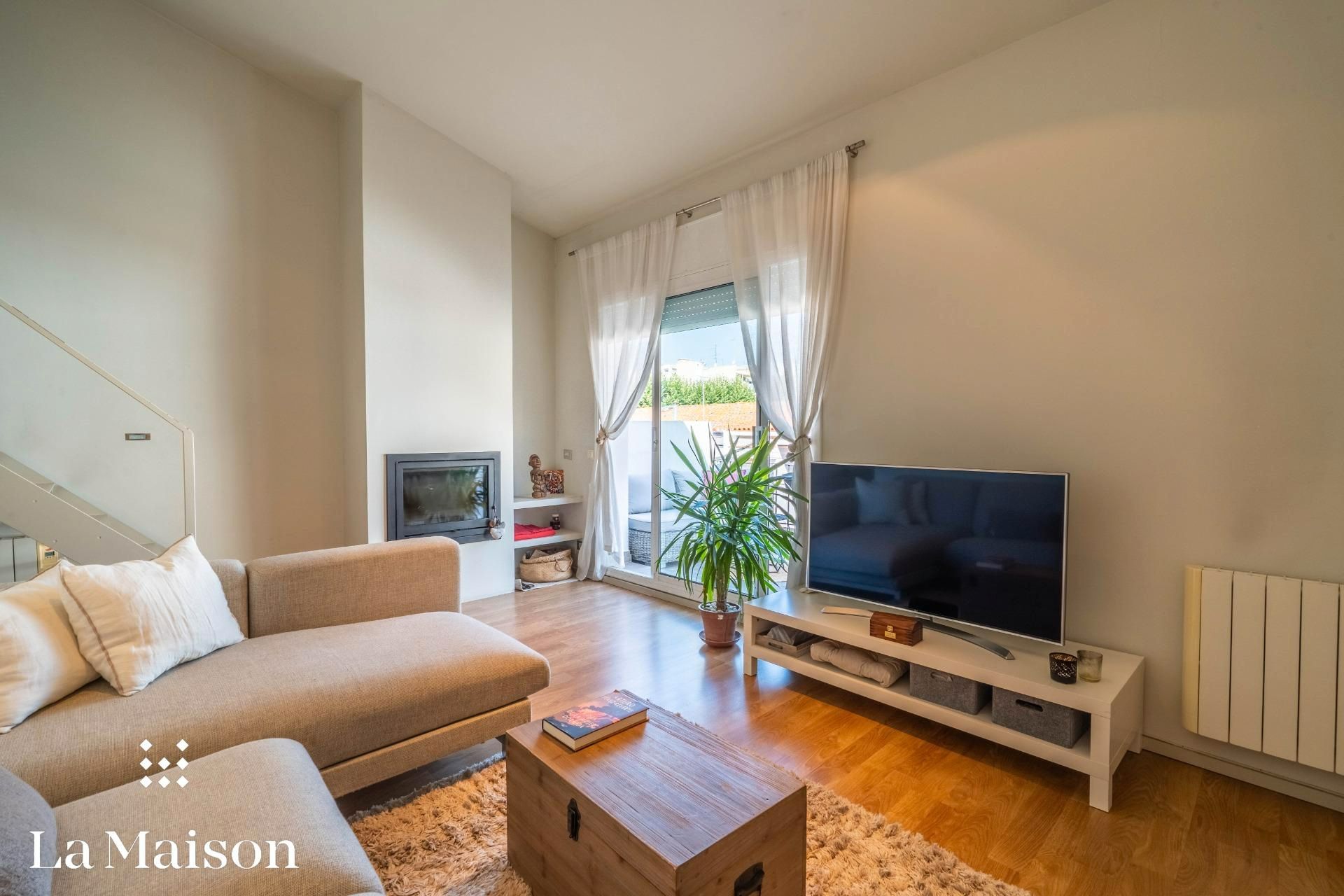 Wohnzimmer von Maisonette zum Verkauf in Premià de Mar mit Klimaanlage, Heizung und Terrasse