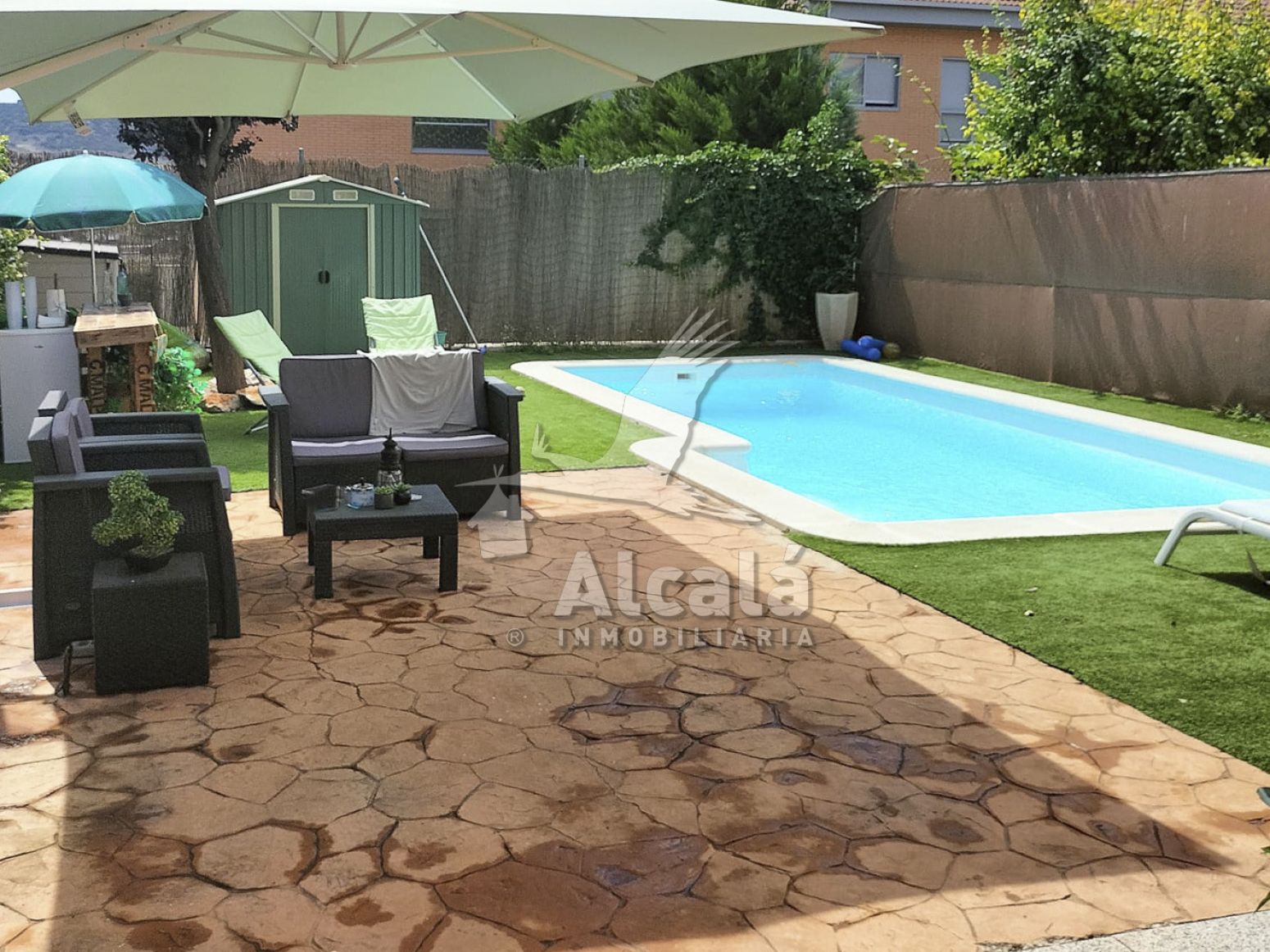 Swimming pool of Single-family semi-detached for sale in Villalbilla  with Air Conditioner, Heating and Terrace