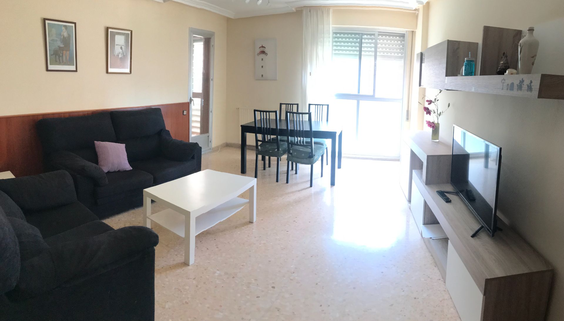 Living room of Flat to rent in  Zaragoza Capital  with Heating, Furnished and Oven