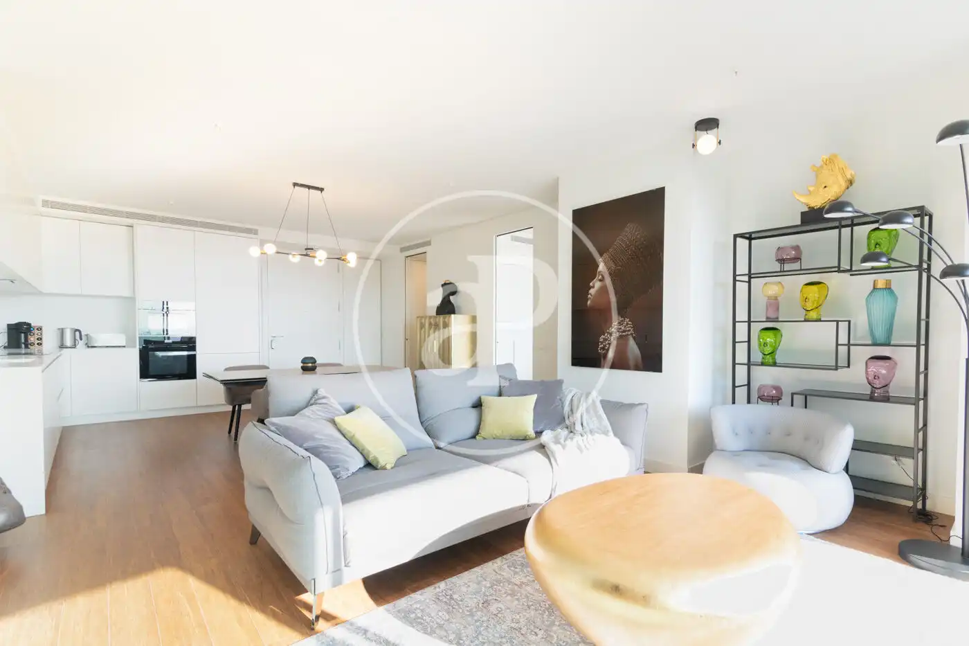 Living room of Flat for rent in  Barcelona Capital  with Air Conditioner, Heating and Terrace