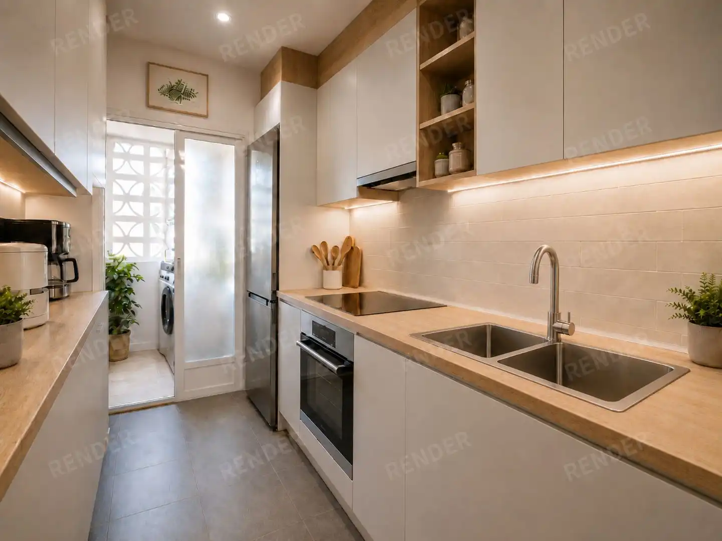 Cuina de Apartament en venda en Madrid amb Aire condicionat