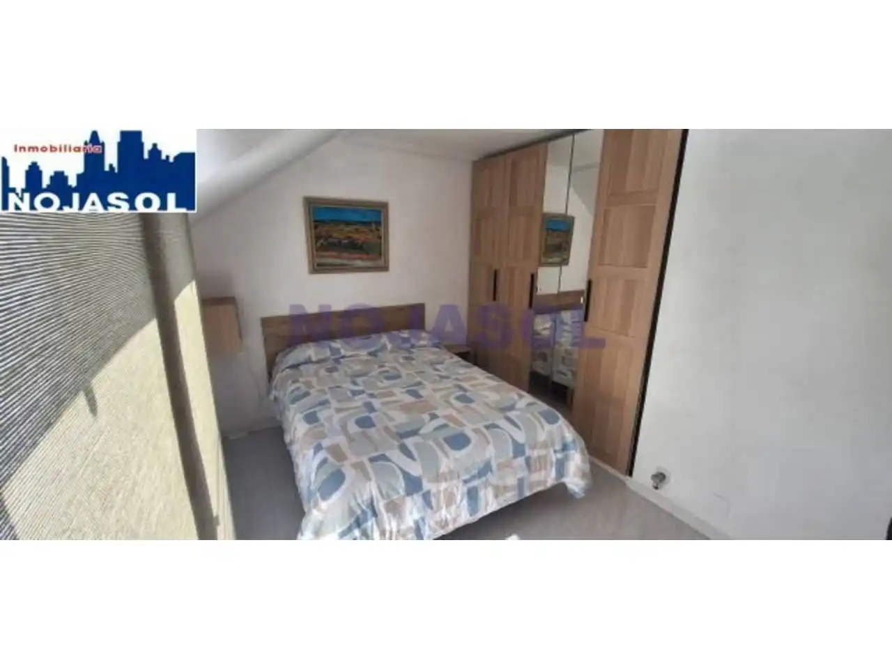 Schlafzimmer von Dachboden zur Miete in Noja mit Heizung, Terrasse und Möbliert