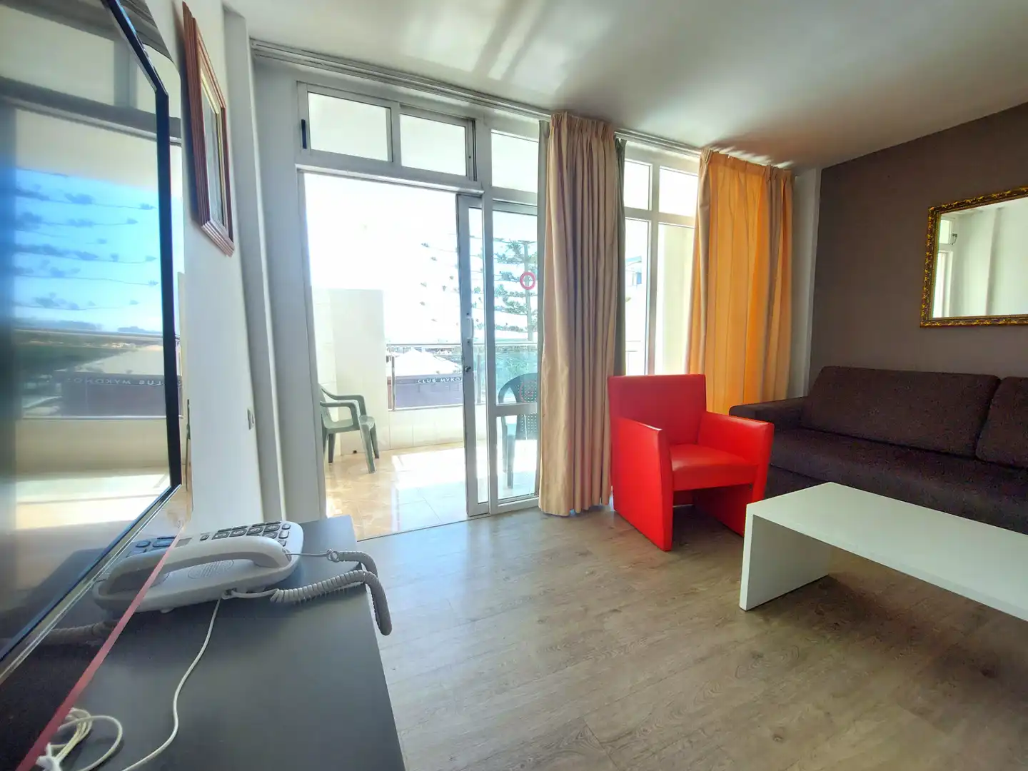 Wohnzimmer von Wohnungen zur Miete in San Bartolomé de Tirajana mit Möbliert, Waschmaschine und Mikrowelle