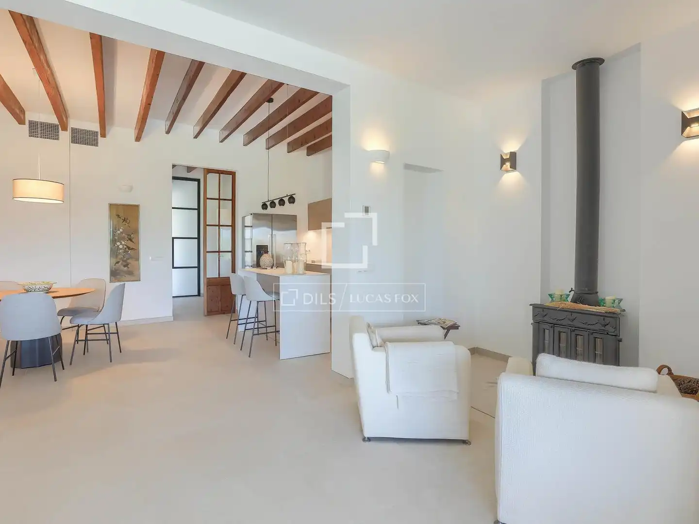 Living room of Houses for sale in Llubí  with Air Conditioner and Swimming Pool