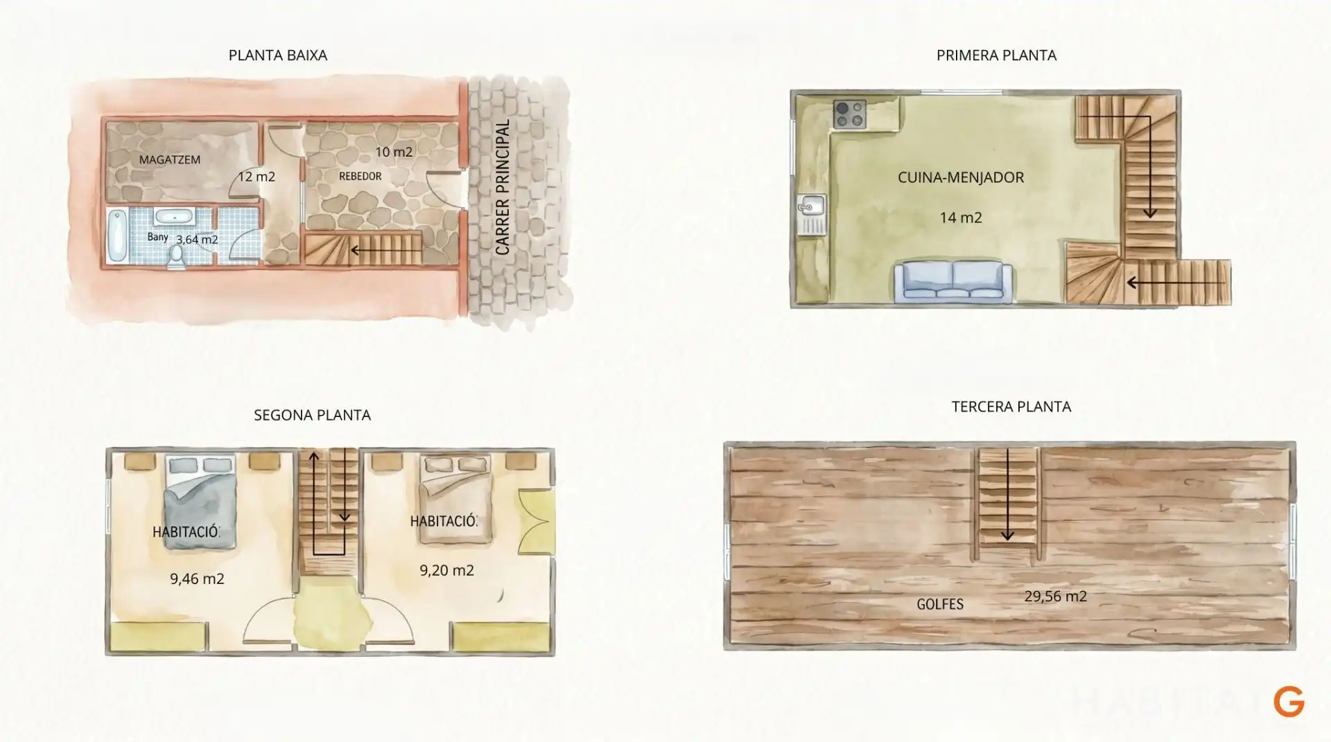 Casa adosada en venta en Arbeca