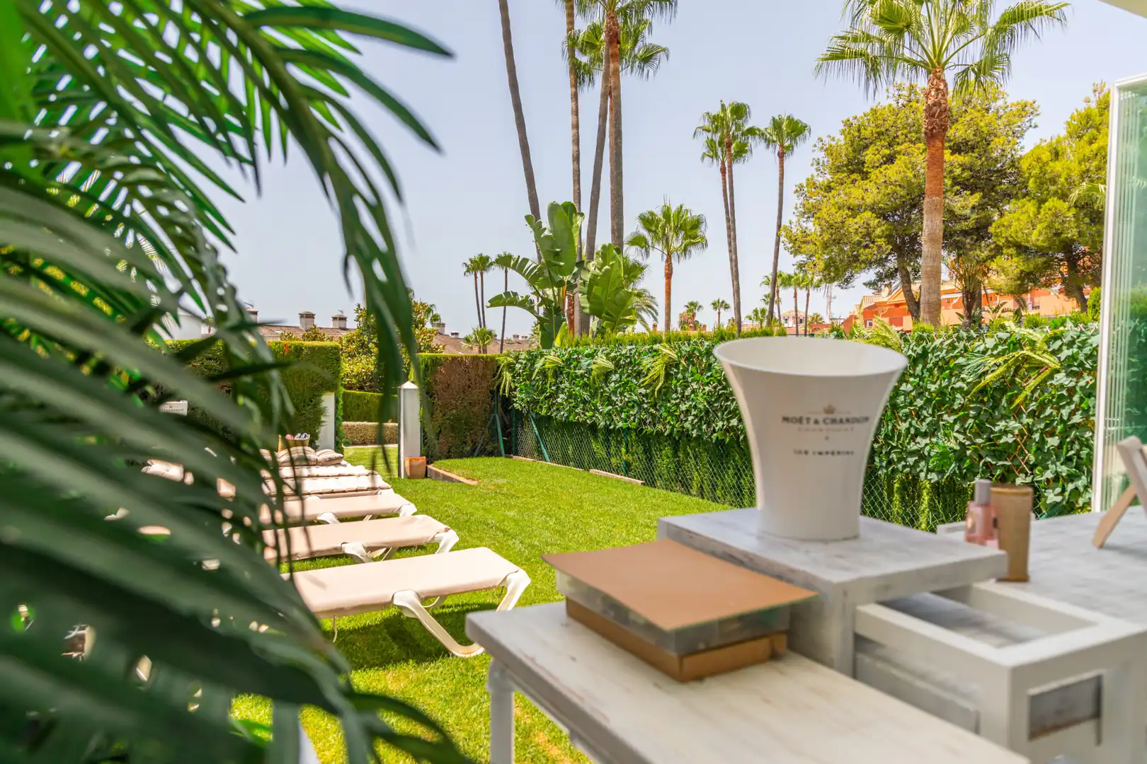Terrace of Detached homes for rent in Estepona  with Air Conditioner, Private garden and Terrace