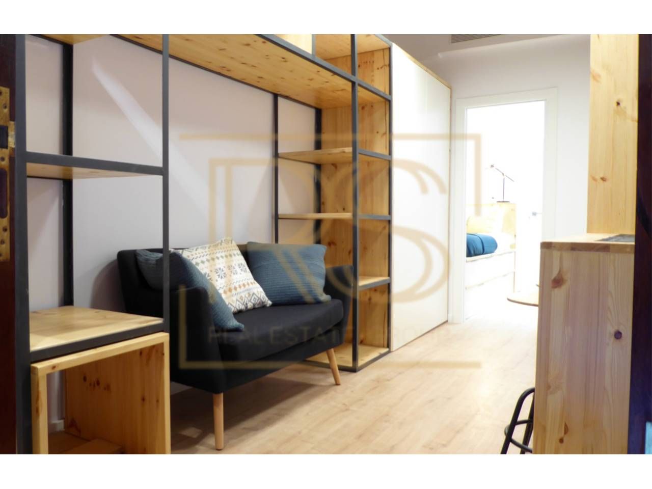Sala d'estar de Pis de lloguer en  Barcelona Capital amb Aire condicionat, Calefacció i Parquet