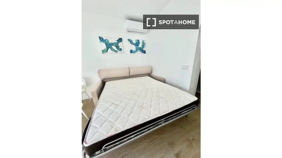 Schlafzimmer von Wohnung zur untervermieten in Sitges mit Klimaanlage und Terrasse
