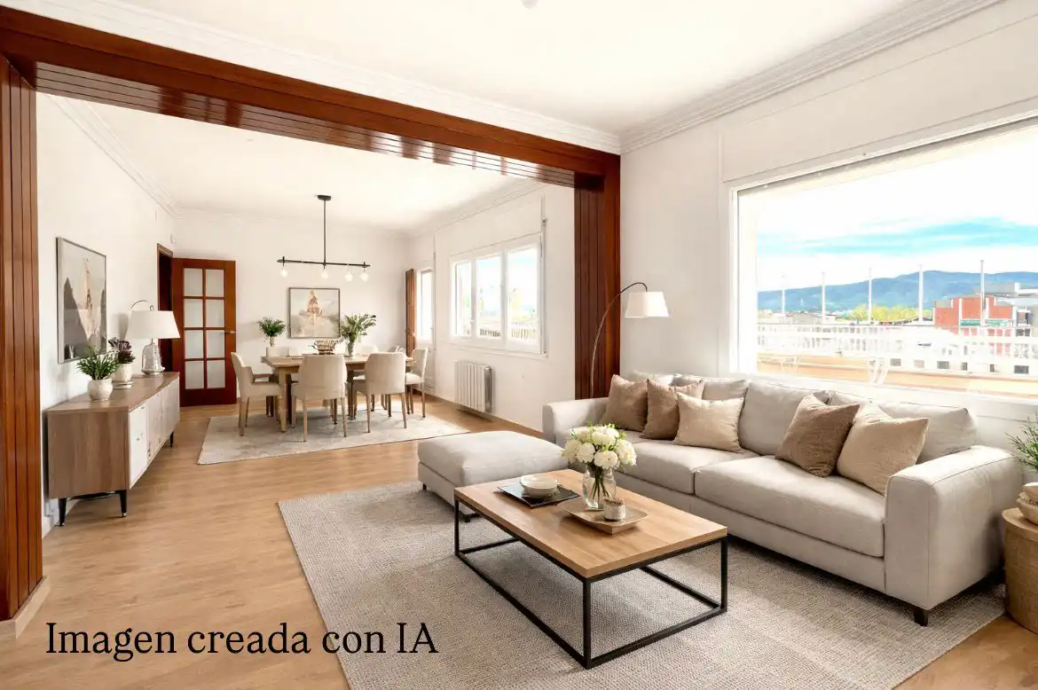 Living room of Attic for sale in Mollet del Vallès  with Heating, Terrace and Alarm