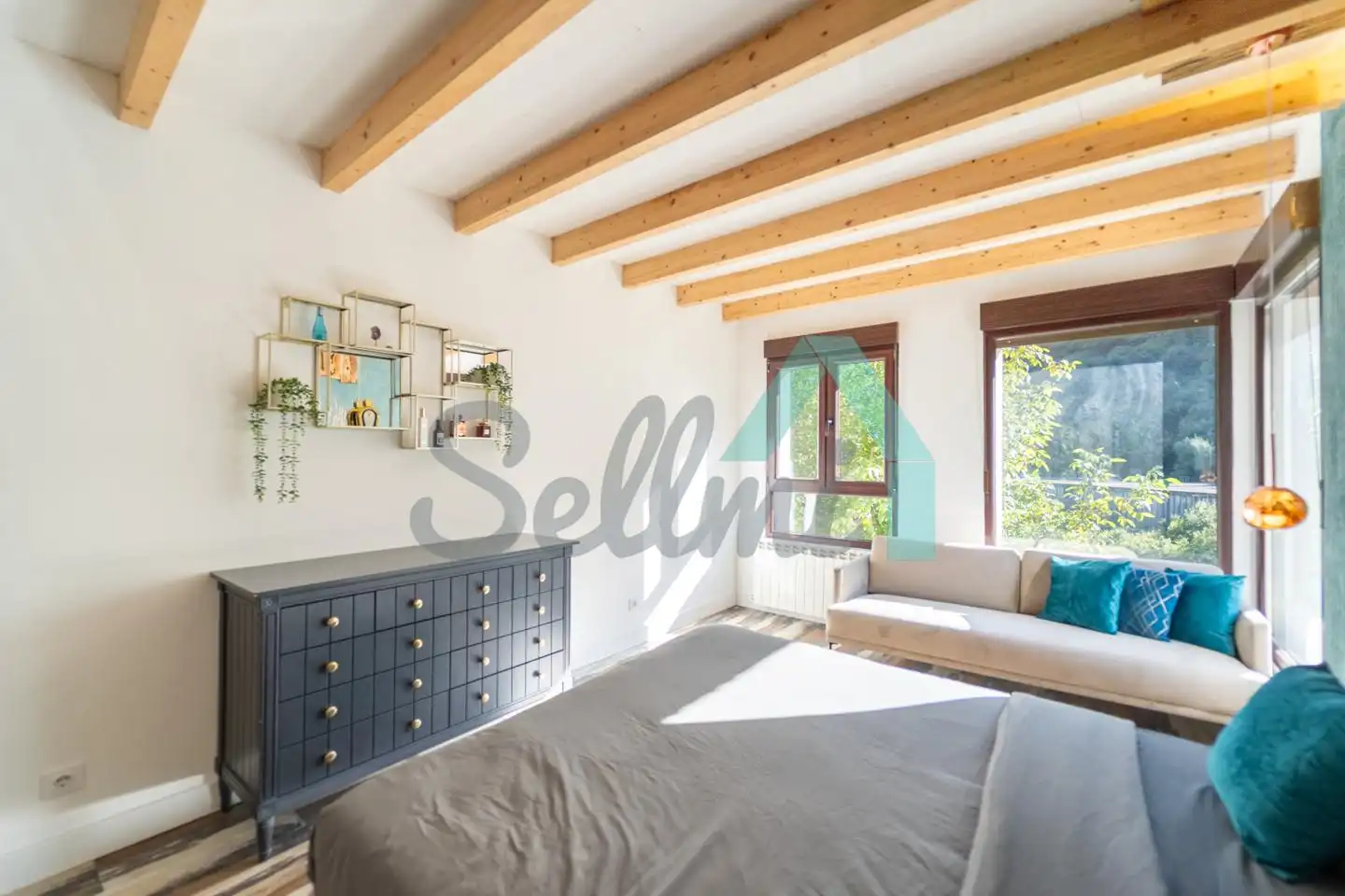 Habitación de Casa o chalet de alquiler en Mieres (Asturias) con Calefacción, Terraza y Amueblado
