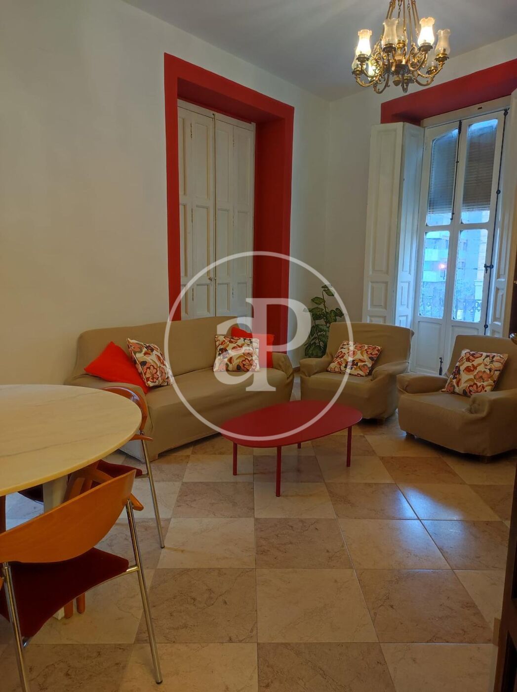 Living room of Flat to rent in  Valencia Capital  with Air Conditioner, Heating and Furnished