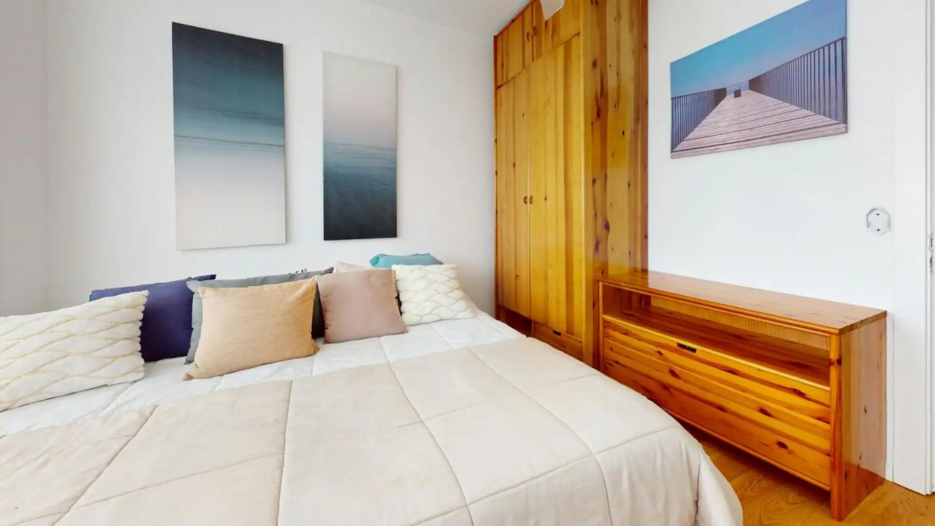 Schlafzimmer von Wohnung zur Miete in Madrid mit Klimaanlage, Heizung und Privatgarten