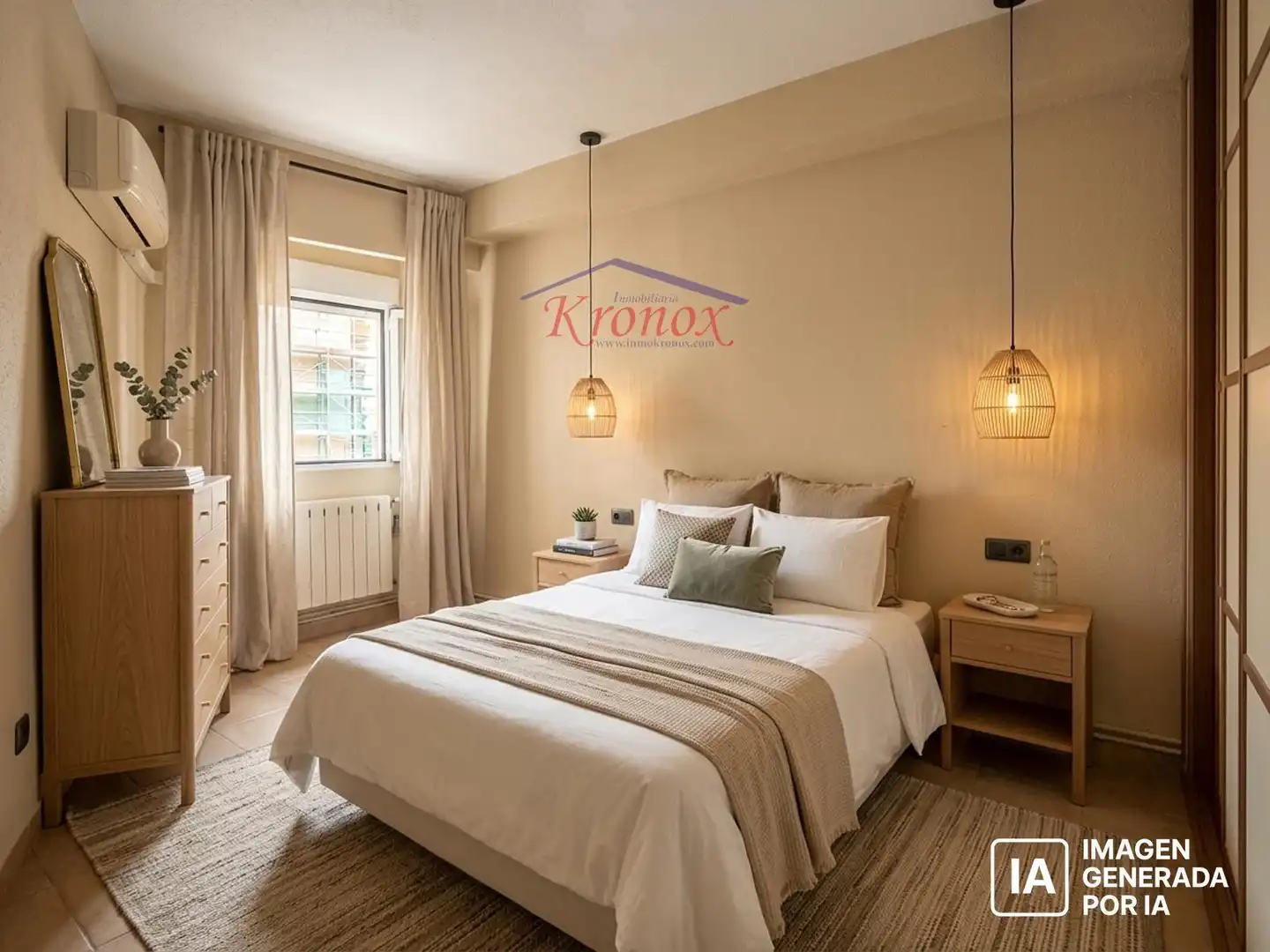 Bedroom of Flat for sale in Madrid  with Air Conditioner, Heating and Terrace