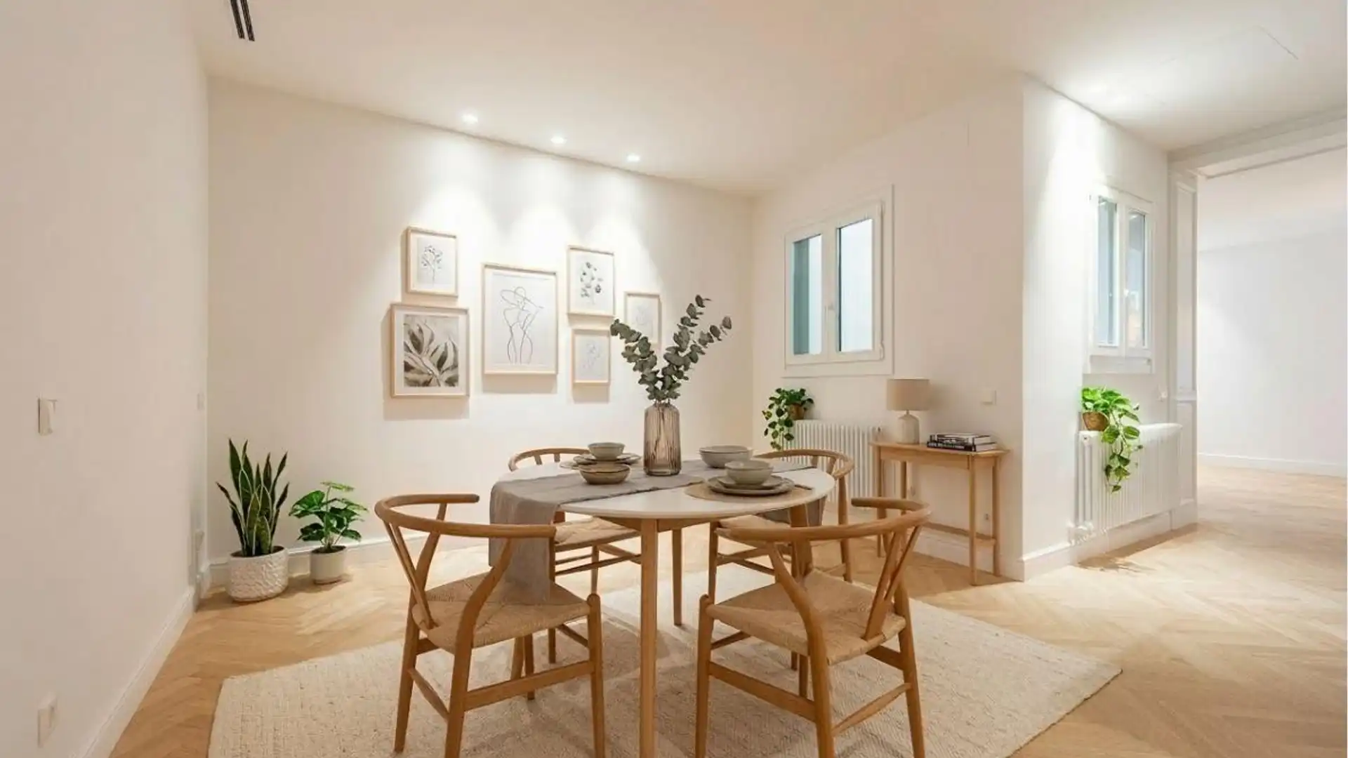 Dining room of Flat for sale in  Barcelona Capital  with Heating, Terrace and Balcony