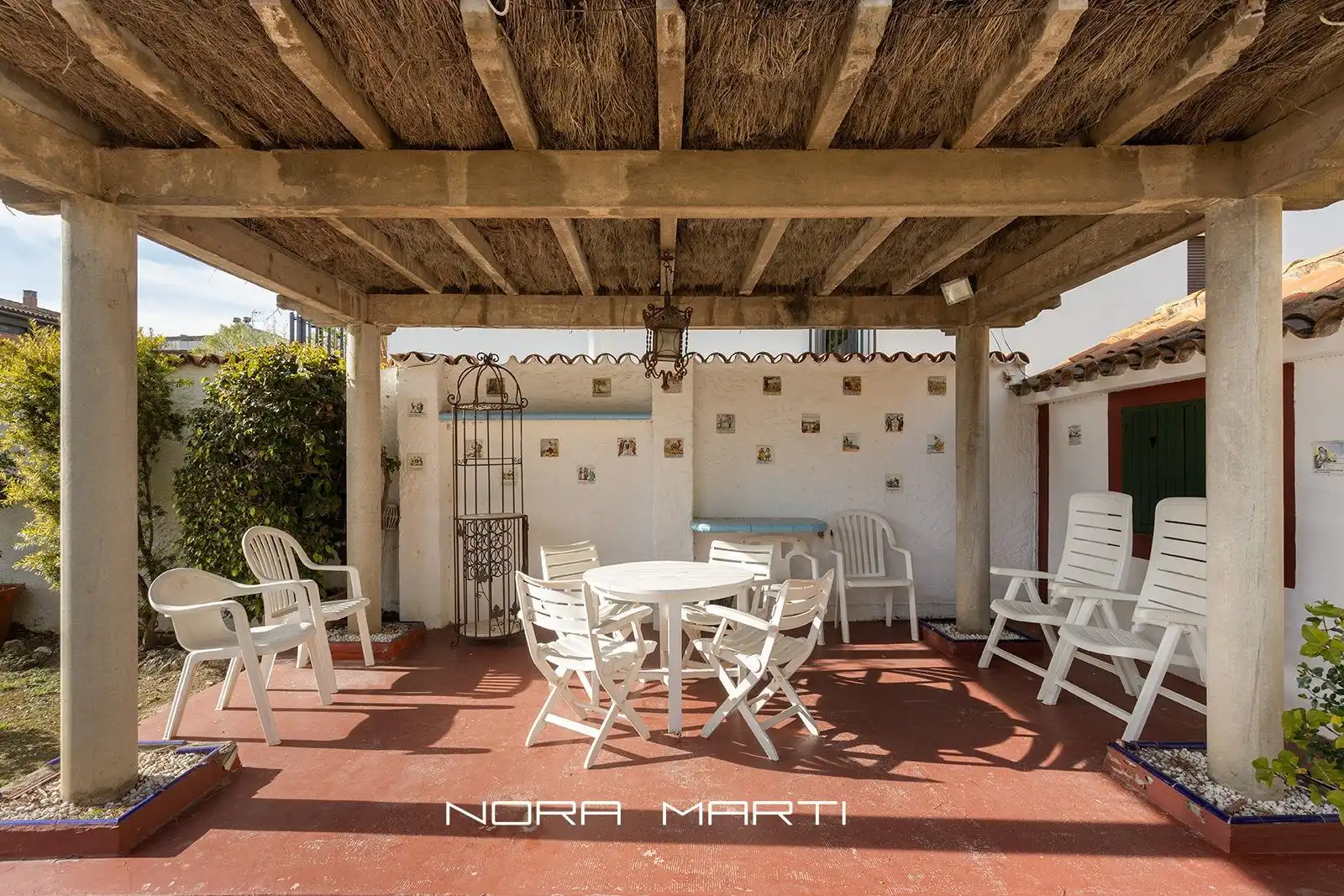 Terraza de Finca rústica en venta en Sitges con Aire acondicionado, Calefacción y Jardín privado