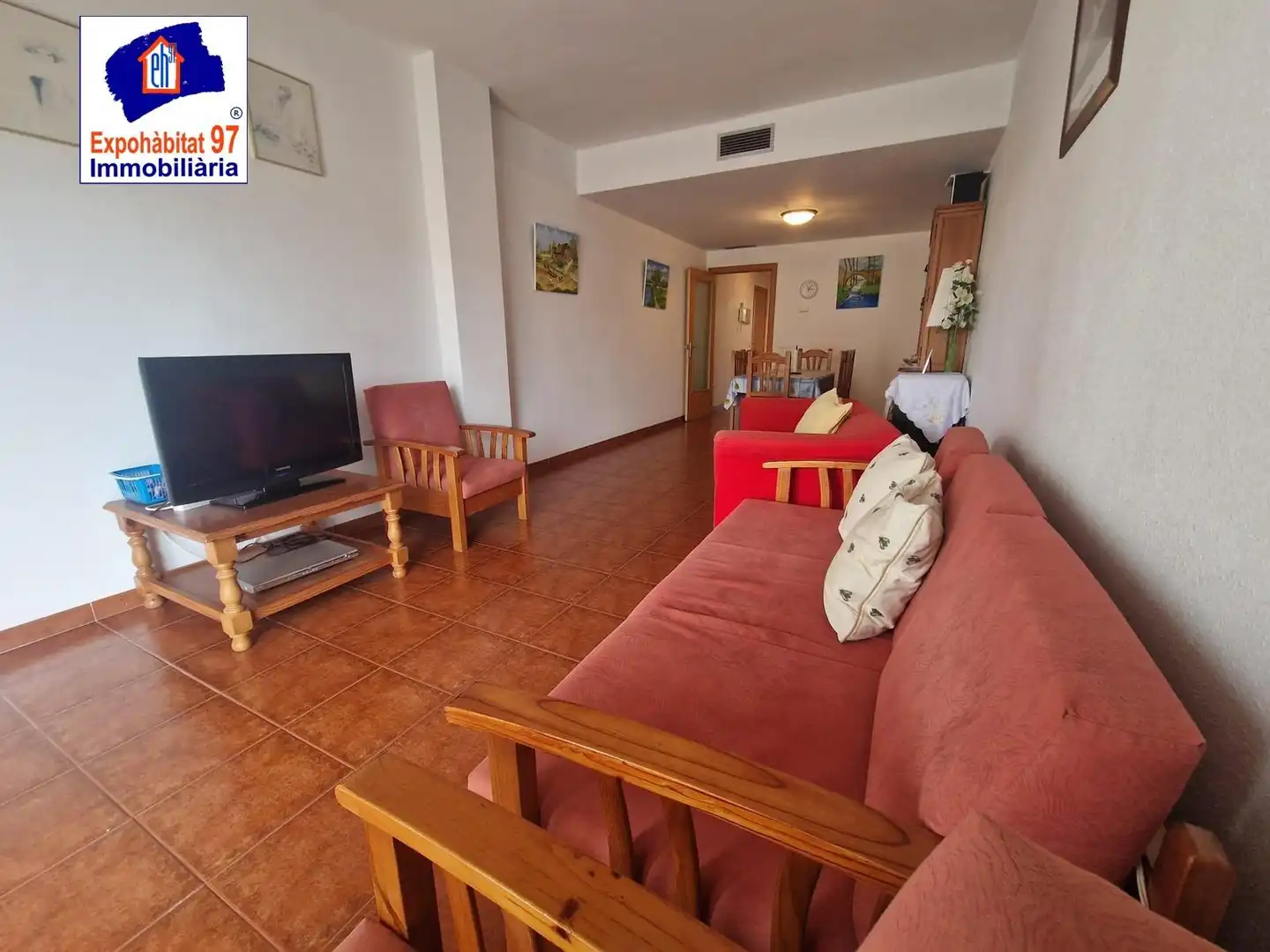 Sala d'estar de Apartament en venda en Salou amb Aire condicionat, Calefacció i Jardí privat