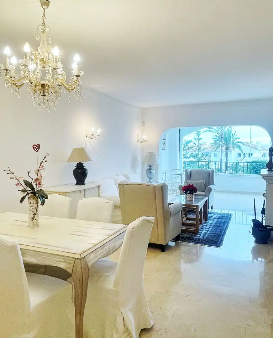 Dining room of Apartments for rent in Marbella  with Air Conditioner, Terrace and Furnished