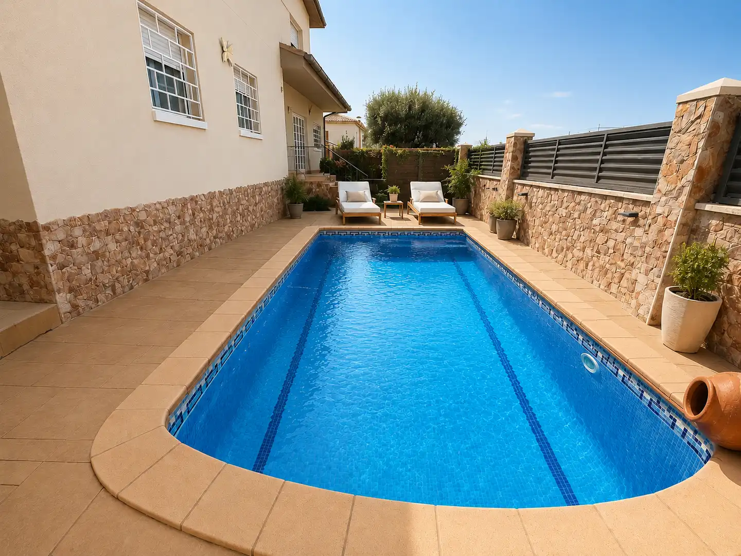 Piscina de Casa o xalet en venda en Rubí amb Aire condicionat, Calefacció i Jardí privat