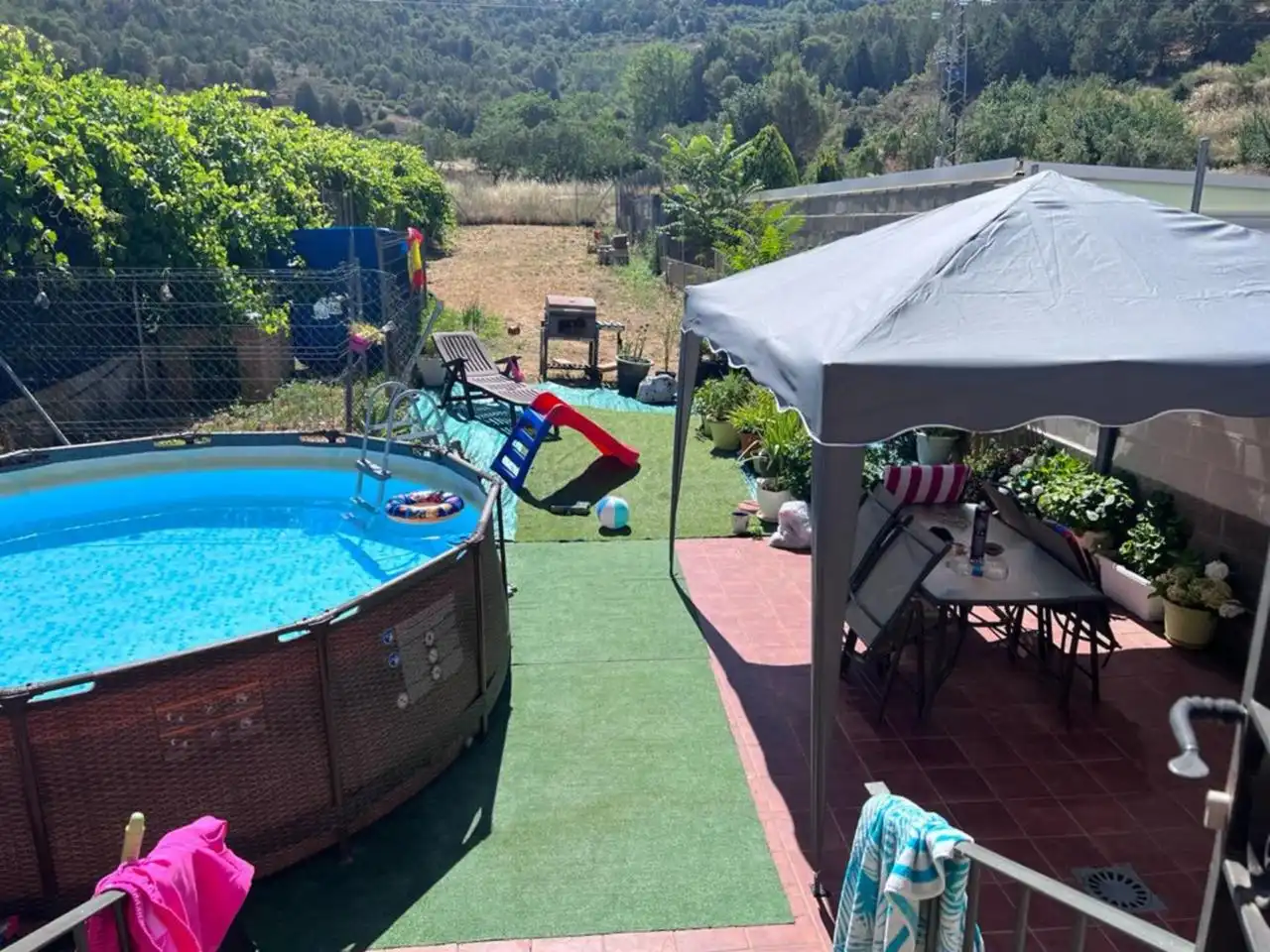 Schwimmbecken von Haus oder Chalet zum Verkauf in Guadalajara mit Heizung, Privatgarten und Parkett