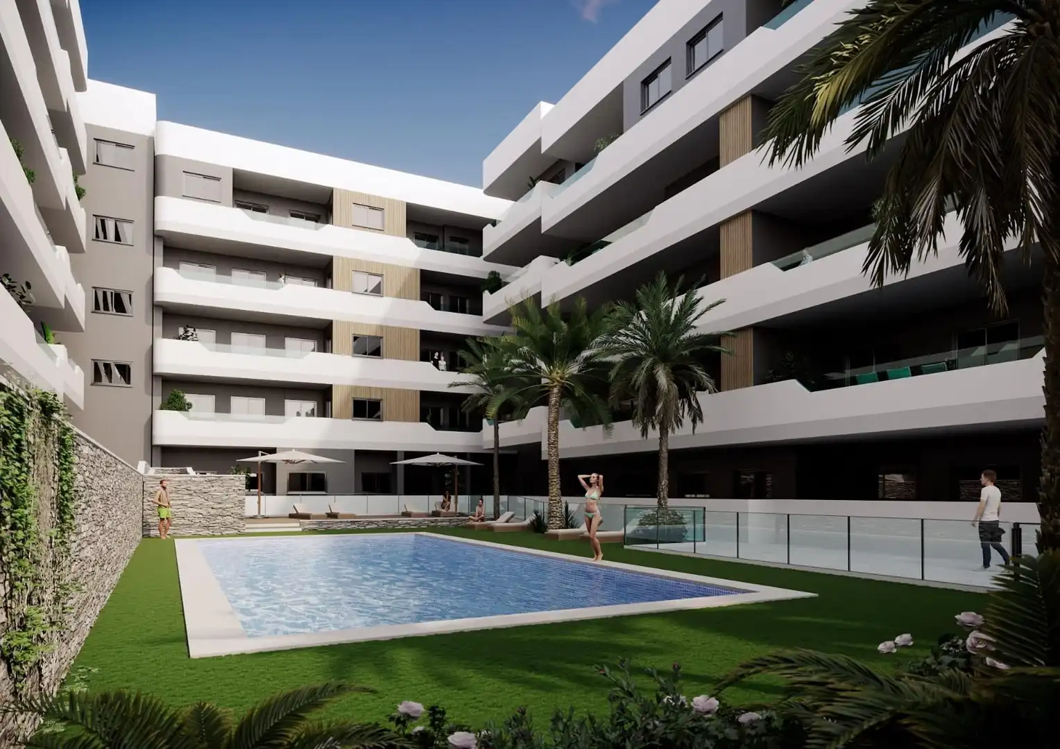 Schwimmbecken von Dachboden zum Verkauf in Santa Pola mit Terrasse und Gemeinschaftspool